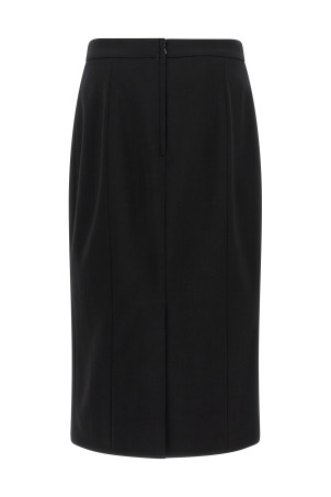 Еластична вовняна спідниця, чорна DOLCE & GABBANA F4DEJTFUBCEN0000