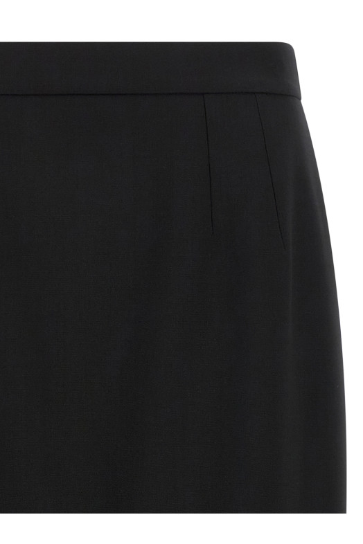 Еластична вовняна спідниця, чорна DOLCE & GABBANA F4DEJTFUBCEN0000