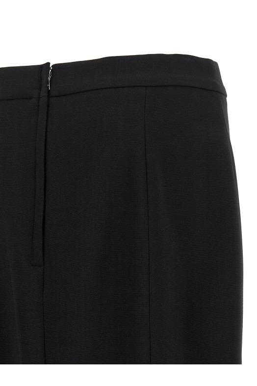 Еластична вовняна спідниця, чорна DOLCE & GABBANA F4DEJTFUBCEN0000
