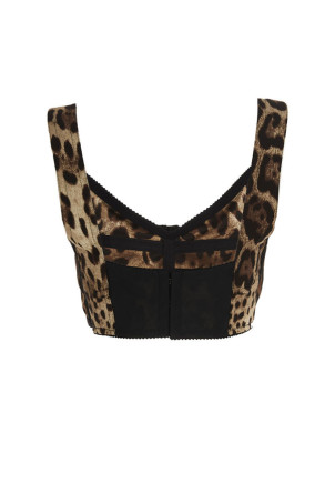 Бюстье «Леопард», коричневое DOLCE & GABBANA F7Y28TFSADDHY13M