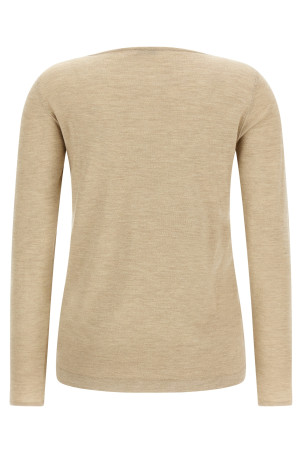 'Scollo A Barchetta In Lurex' sweater Beige