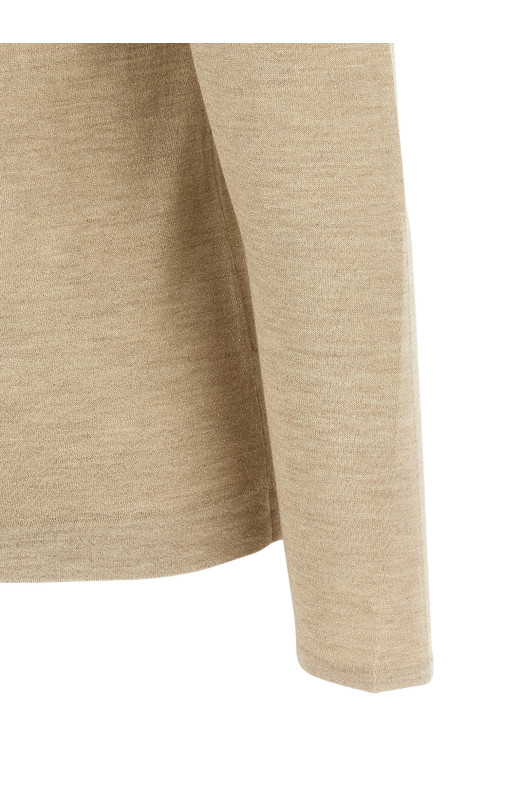 'Scollo A Barchetta In Lurex' sweater Beige