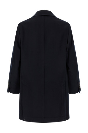 Шерстяне пальто «Бобер», синє BRUNELLO CUCINELLI MV4679039CJC20