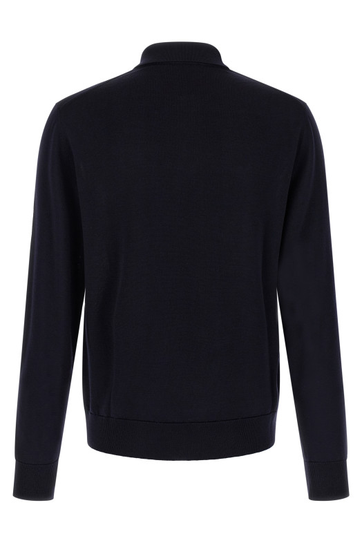 Поло из натуральной шерсти, синего цвета DOLCE & GABBANA GXZ25ZJGMLSB0665