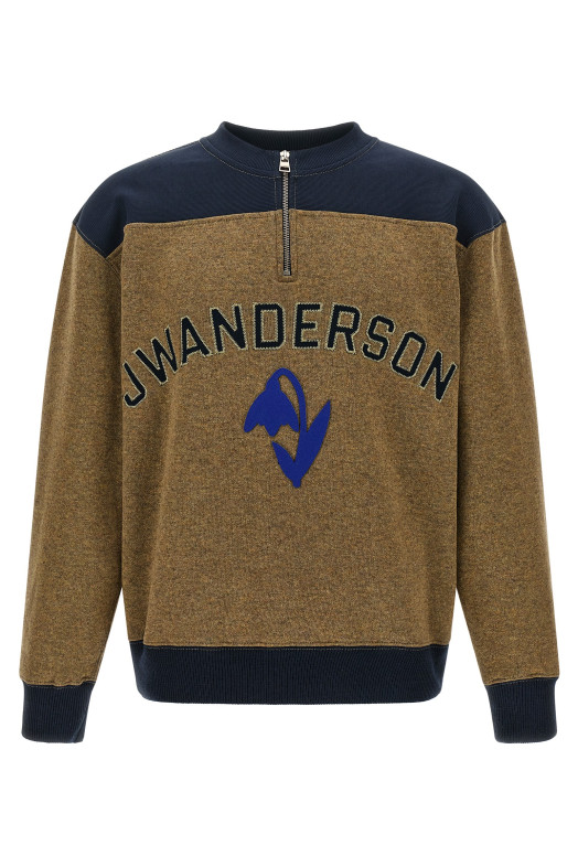 Толстовка с полузастежкой-молнией, разноцветная J.W.ANDERSON JW0281PG2033133