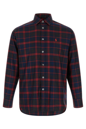 Шотландская рубашка синего цвета POLO RALPH LAUREN 211B23715001