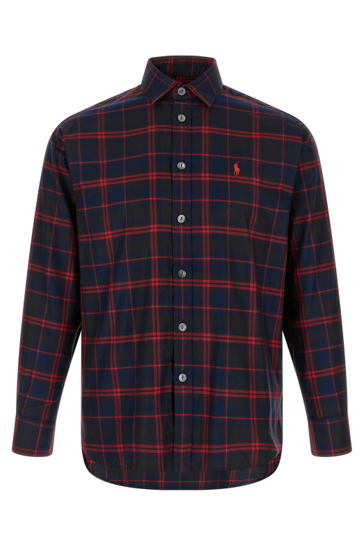 Шотландская рубашка синего цвета POLO RALPH LAUREN 211B23715001