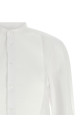 poplin shirt with plastron piqué White