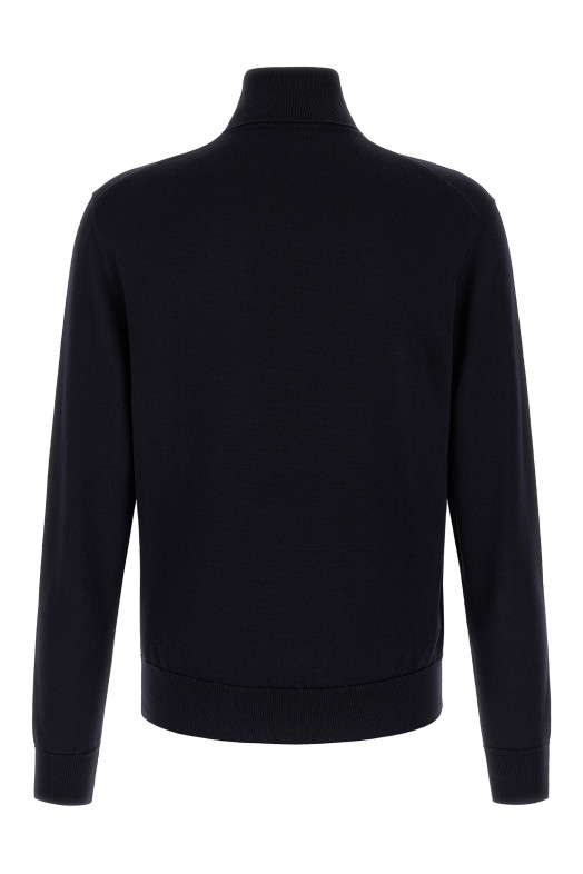Virgin wool turtleneck sweater Blue