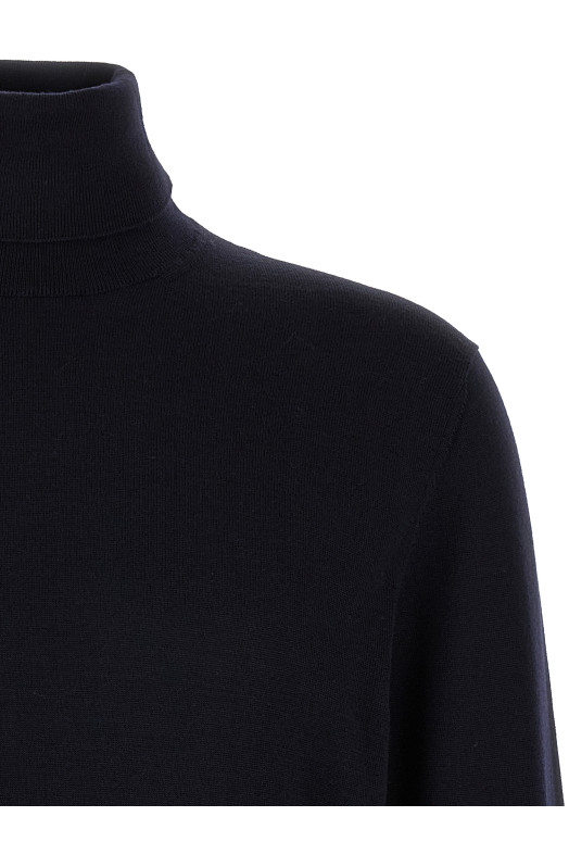 Virgin wool turtleneck sweater Blue