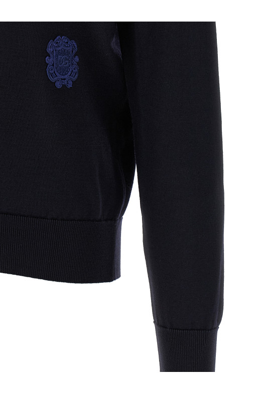 Virgin wool turtleneck sweater Blue