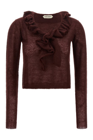 Светр з рюшами, бордовий ALBERTA FERRETTI A092466020106