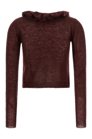 Светр з рюшами, бордовий ALBERTA FERRETTI A092466020106
