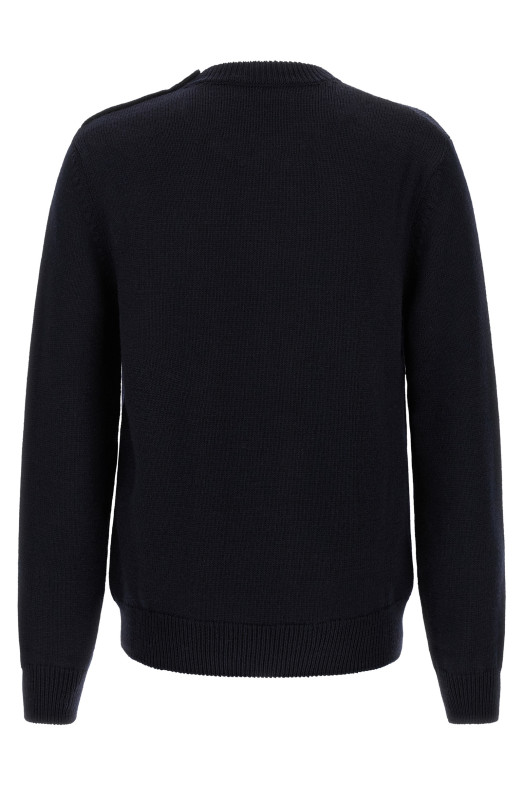 Свитер с вышитым гербом, синий DOLCE & GABBANA GXXBXZJDVIHB1622