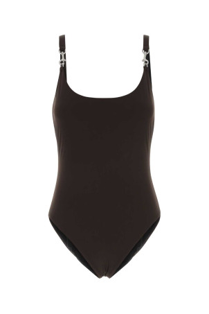 Dark brown stretch nylon swimsuit Brown TORY BURCH (175262)