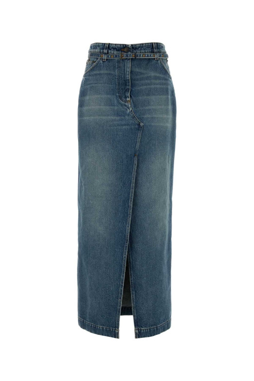Denim Silvannaz skirt Lilac DRIES VAN NOTEN (2620108014414)