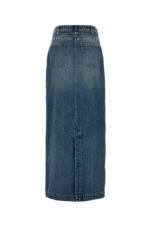 Denim Silvannaz skirt Lilac DRIES VAN NOTEN (2620108014414)