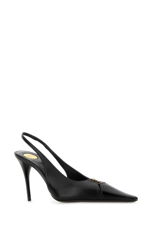 Black leather Babylone 90 pumps Black SAINT LAURENT (806685AAEHI)