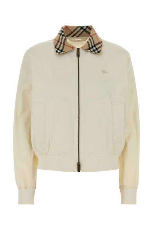Белая хлопковая куртка BURBERRY (8128318)