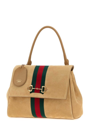 Beige suede medium Paparazzo handbag GUCCI (875018AAGIR)