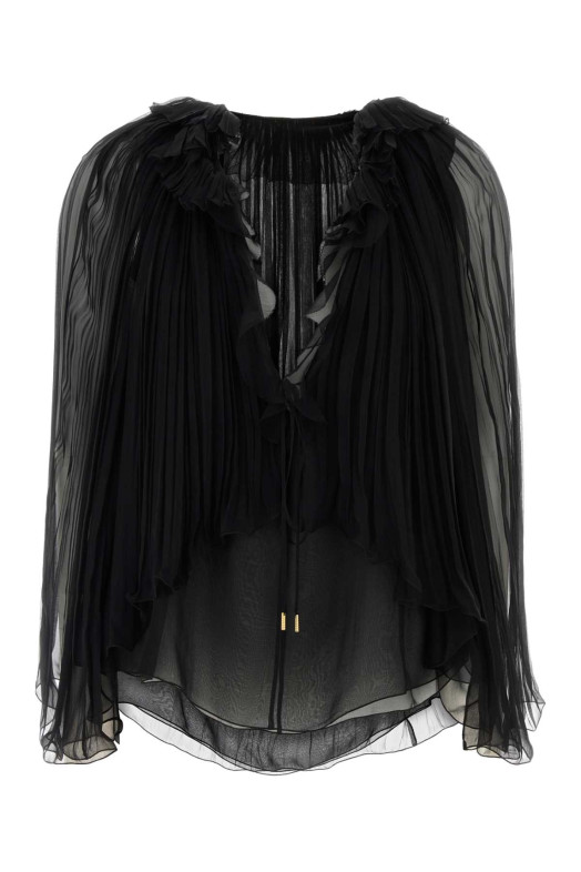 Черная блузка из крепа, ALBERTA FERRETTI (A02215115)