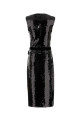 Платье из крепа с украшениями, чёрное, ALBERTA FERRETTI (A04495145)