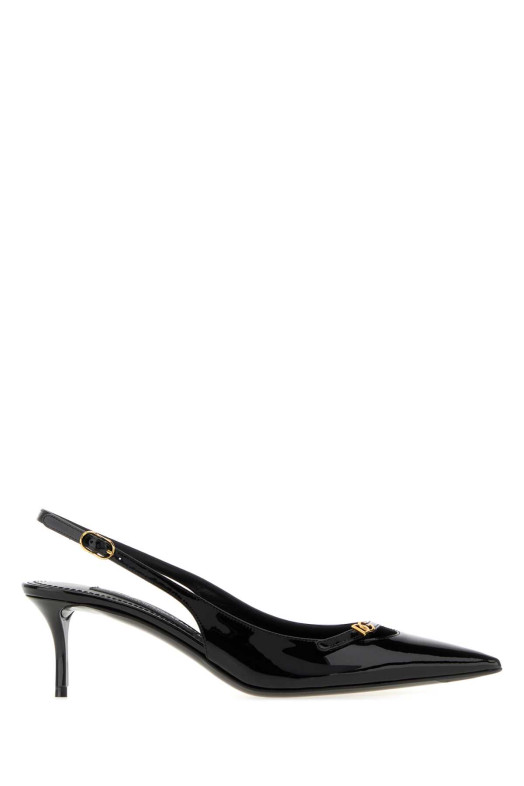 Черные кожаные туфли-лодочки Black DOLCE & GABBANA (CG1062A1471) DOLCE & GABBANA
