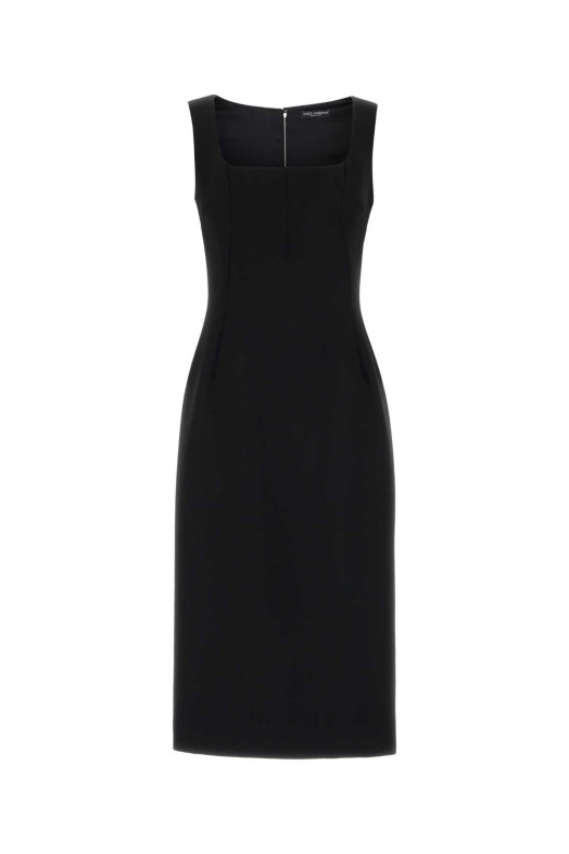 Чорна вовняна сукня Black DOLCE & GABBANA (F630OTFU2L8) DOLCE & GABBANA