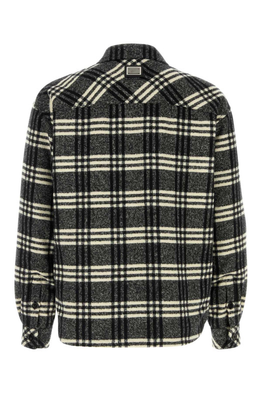 Рубашка из эластичной шерстяной смеси с вышивкой DOLCE & GABBANA (G9CKYTFQZAK) DOLCE & GABBANA