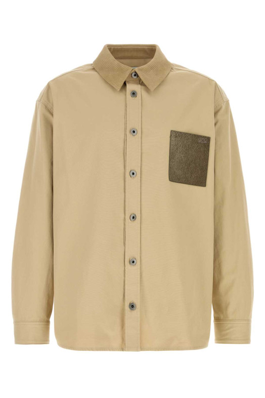 Бежевая хлопковая рубашка Beige LOEWE (H526Y05WHC)