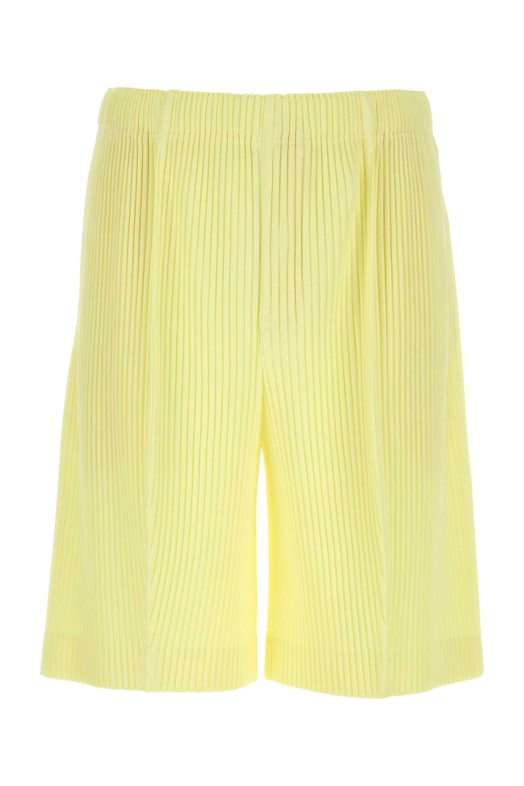 Жёлтые полиэстеровые шорты-бермуды HOMME PLISSE' ISSEY MIYAKE (HP68JF083) HOMME PLISSE' ISSEY MIYAKE