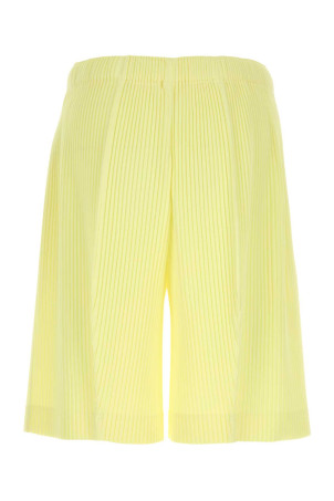 Yellow polyester bermuda shorts HOMME PLISSE' ISSEY MIYAKE (HP68JF083)