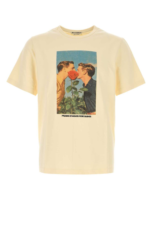 Cream cotton t-shirt JW ANDERSON (JT0338PG1937)
