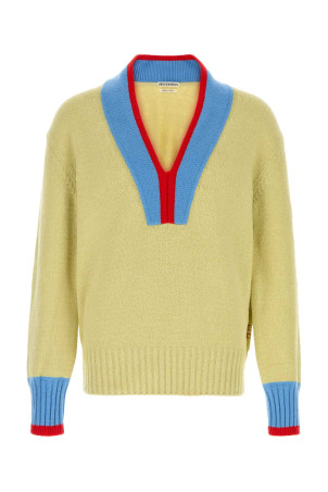 Світло-зелений еластичний светр із бавовняної суміші від Blue JW ANDERSON (KW1534YN0520) J.W.ANDERSON