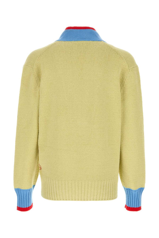Світло-зелений еластичний светр із бавовняної суміші від Blue JW ANDERSON (KW1534YN0520) J.W.ANDERSON