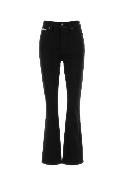 Джинсы из чёрного эластичного денима CALVIN KLEIN COLLECTION (LV047H938G)