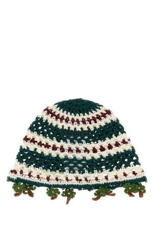 Embroidered crochet beanie hat ALANUI (LWLA027E26KNI0015704)