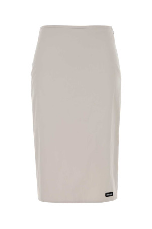 Chalk stretch poplin skirt MIU MIU (MG2776SOOO6472)
