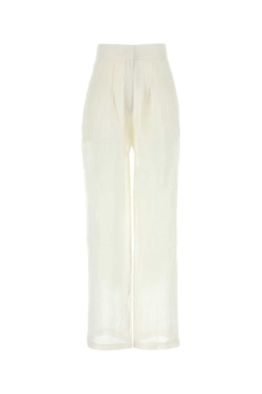 White linen Sohag wide-leg pant White LE KASHA (SOHAG)