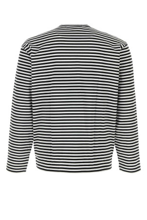 Embroidered cotton t-shirt White/Black JUNYA WATANABE (WRT010W26)