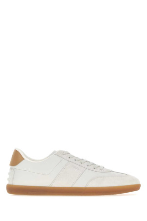 Chalk leather and suede sneakers TOD'S (XXM68C0KP40RZZ)