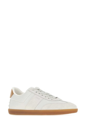 Chalk leather and suede sneakers TOD'S (XXM68C0KP40RZZ)