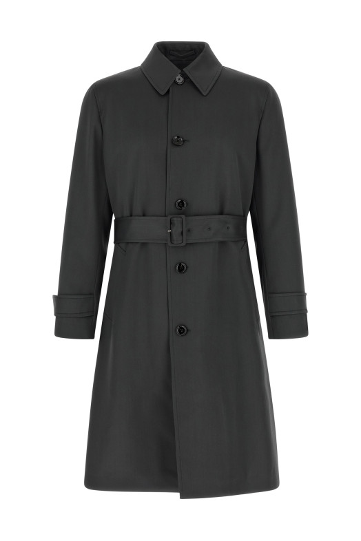 Virgin wool trench coat Gray