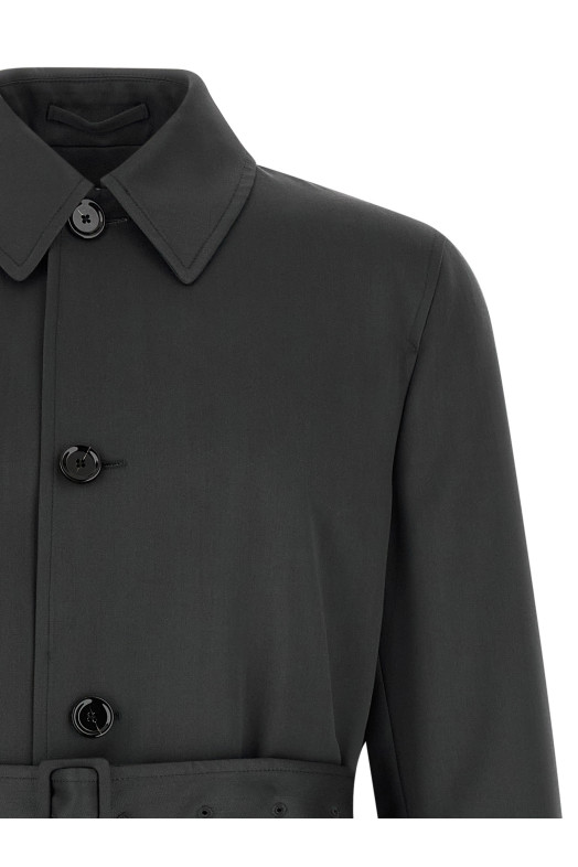 Virgin wool trench coat Gray