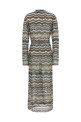 Chevron lamé cardigan Multicolor