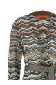 Chevron lamé cardigan Multicolor