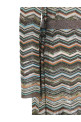 Chevron lamé cardigan Multicolor