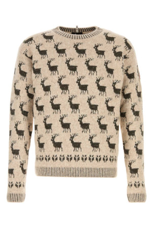 Embroidered alpaca blend sweater MONCLER GRENOBLE (L20979C00003N0655)