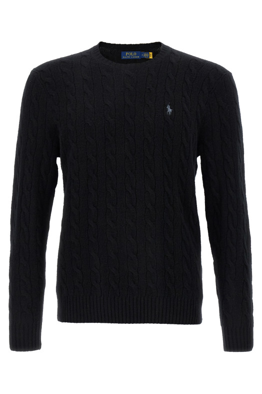 Свитер с плетением, чёрный POLO RALPH LAUREN 710876762001