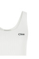 Топ с вышитым логотипом, белый CHLOÉ CH25SJH12180101